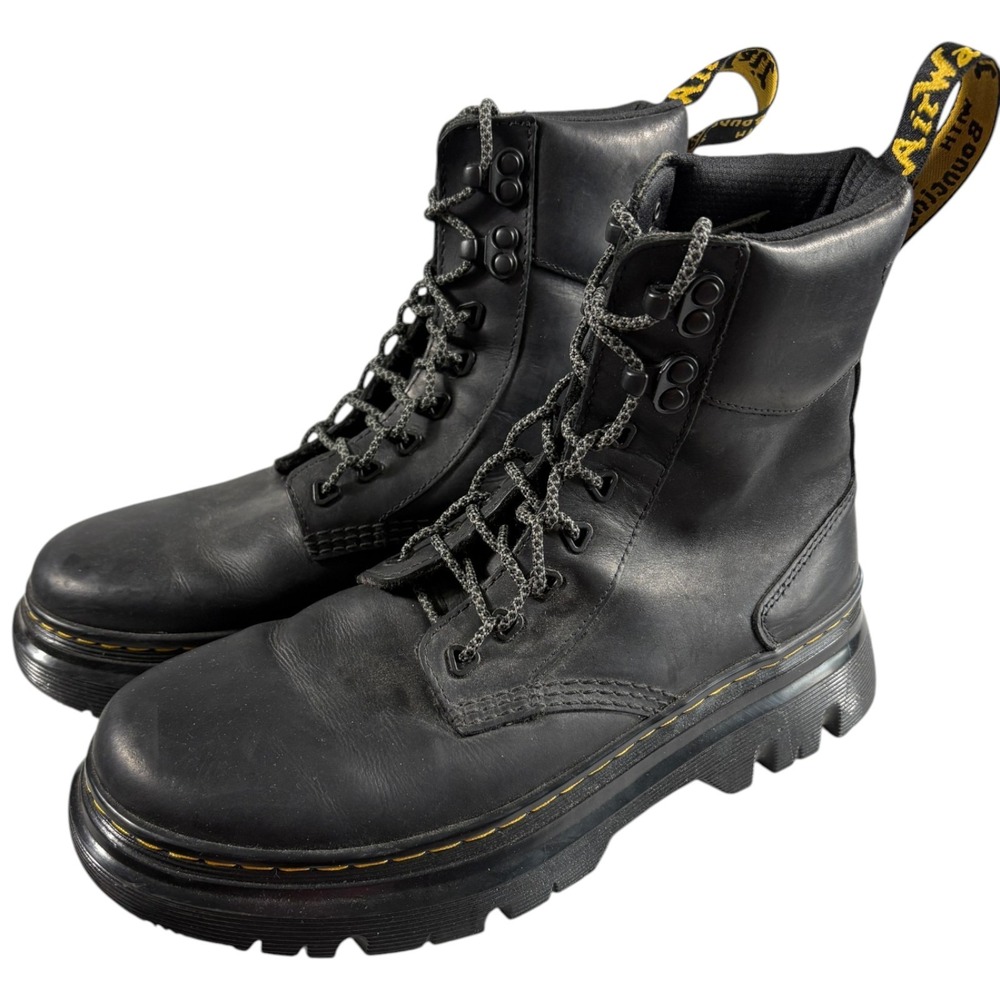 VTG Dr. Martens Tarik Boot Mens 8 Black Durable Workwear Heritage Utility Chunky